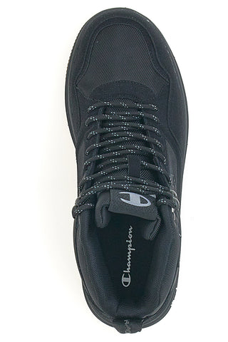 Schwarze Champion RD18 Mid Utility WP-Sneaker mit wasserdichten Schnürsenkeln