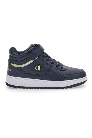 Blaue Mid-Cut-Sneaker mit Klettverschluss CHAMPION RD18 MID B GS