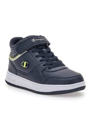 Blaue Mid-Cut-Sneaker mit Klettverschluss CHAMPION RD18 MID B GS