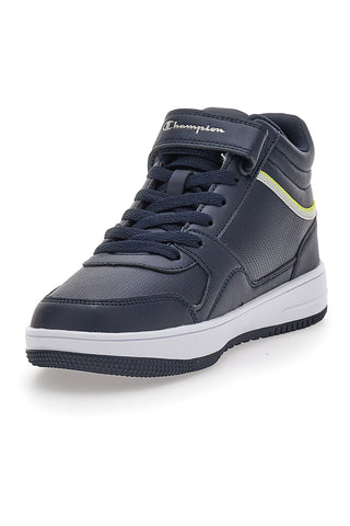 Blaue Mid-Cut-Sneaker mit Klettverschluss CHAMPION RD18 MID B GS