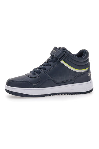 Blaue Mid-Cut-Sneaker mit Klettverschluss CHAMPION RD18 MID B GS