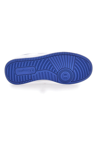 Weiße Sneakers mit Details und blauer Sohle Champion RD18 LOW B GS