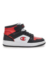 Weiße und schwarze Mid-Cut-Sneaker Champion Rd18 2 Mid B Gs