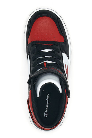 Weiße und schwarze Mid-Cut-Sneaker Champion Rd18 2 Mid B Gs