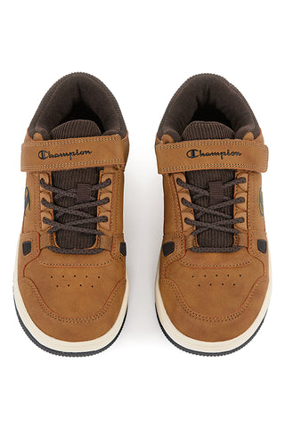 Braune Sneakers mit Klettverschluss CHAMPION RD18 LOW CORD B GS