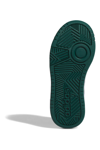 Sneakers Bianche e Verdi Adidas Hoops 3 K