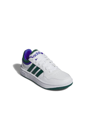 Sneakers Bianche e Verdi Adidas Hoops 3 K