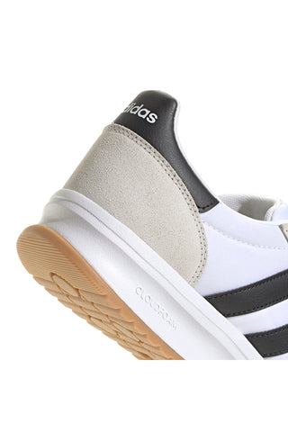 Sneakers bianche e nere con tomaia in pelle ADIDAS RUN 70s 2.0