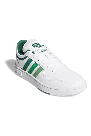 Sneakers Bianche con bande Verdi Adidas Hoops 3.0