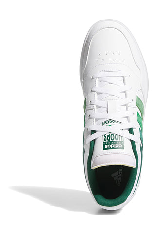 Sneakers Bianche con bande Verdi Adidas Hoops 3.0