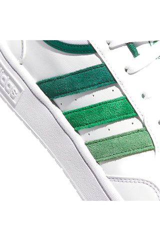 Sneakers Bianche con bande Verdi Adidas Hoops 3.0