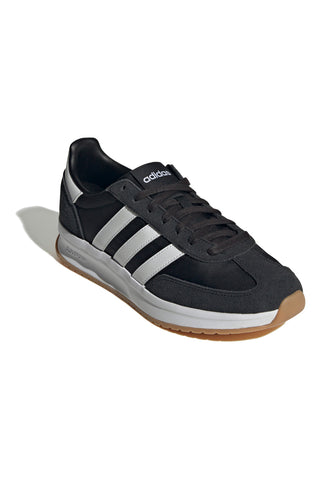 Schwarze Adidas Run 70s 2.0-Sneaker mit weißer Sohle und Seitenbändern