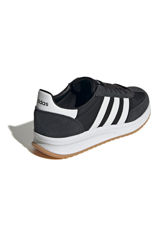 Schwarze Adidas Run 70s 2.0-Sneaker mit weißer Sohle und Seitenbändern