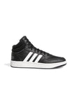 Schwarze Mid-Cut-Sneaker mit weißen Bändern ADIDAS Hoops 3.0 Mid