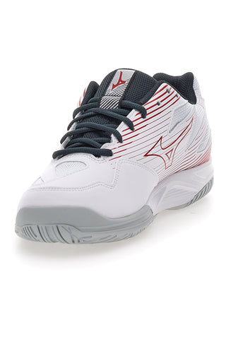 Mizuno Cyclone Speed ​​​​4 Weiße und rote Volleyballschuhe