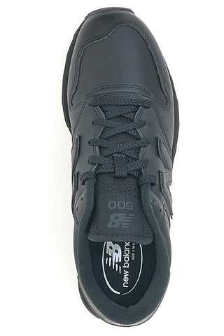 New Balance 500 Schwarze Turnschuhe mit Schnürsenkeln