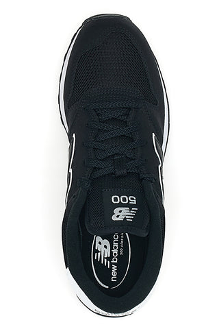 New Balance 500 Schwarze Turnschuhe mit Schnürsenkeln