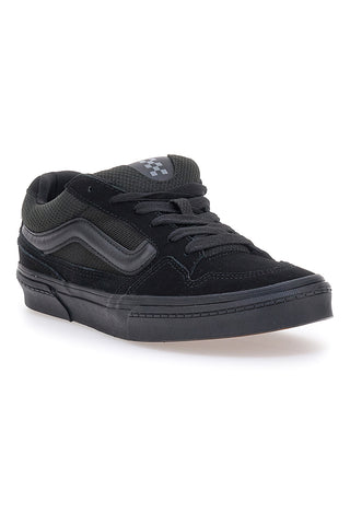 Schwarze Sneakers mit Vans Caldrone-Lederobermaterial
