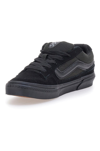 Schwarze Sneakers mit Vans Caldrone-Lederobermaterial