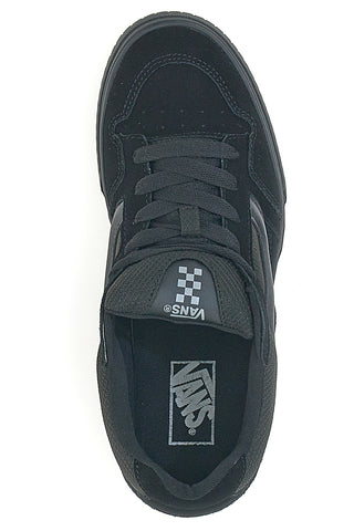 Schwarze Sneakers mit Vans Caldrone-Lederobermaterial