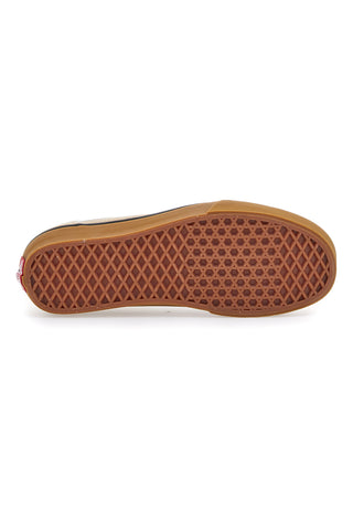 Beigefarbene Sneakers mit Vans Ward-Lederobermaterial