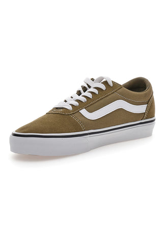 Olivgrüne Sneakers mit Vans Ward-Lederobermaterial