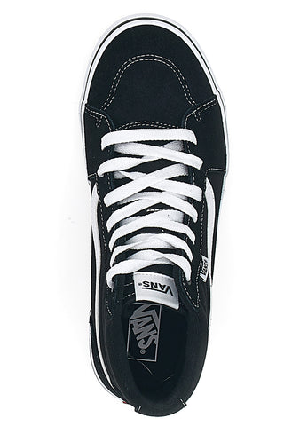 Schwarze Mid-Cut-Sneaker mit weißen Details VANS FILMONE HI