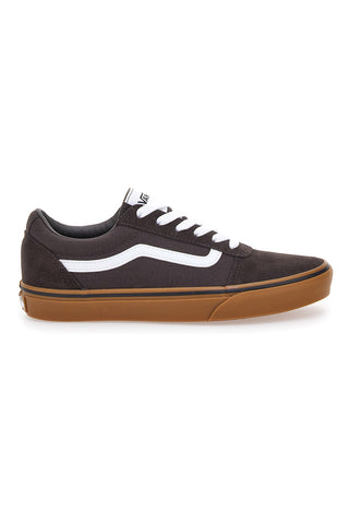 Vans Ward Wildleder-Sneaker in Kaffeebraun mit weißen Schnürsenkeln