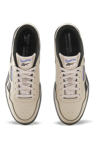 Beigefarbene Sneaker mit Reebok Court Advance-Obermaterial aus Leder