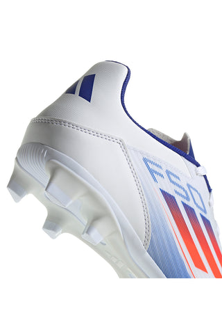 Scarpe da calcio bianche e blu con tacchetti per terreni erbosi Adidas F50 Club FXG