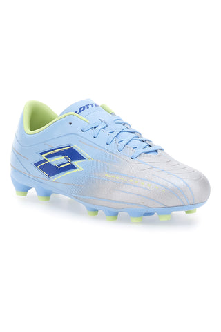 Blaue und silberne Lotto Solosta 700 IX Fg Jr. Fußballschuhe