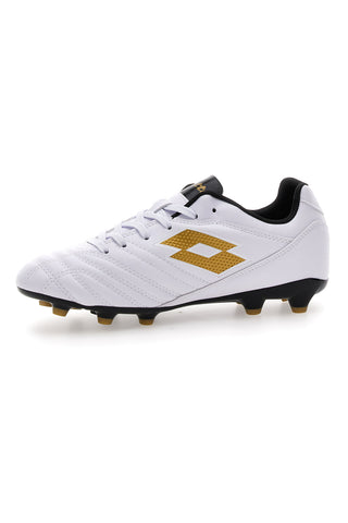 Scarpe da Calcio Bianche e Oro Lotto Stadio 705 Fg Jr