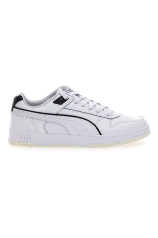 Weiße und schwarze Puma RBD Game Low-Sneaker