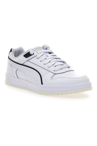 Weiße und schwarze Puma RBD Game Low-Sneaker