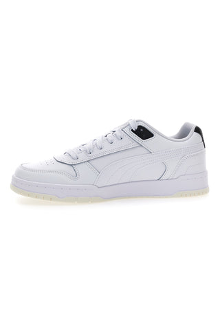 Weiße und schwarze Puma RBD Game Low-Sneaker