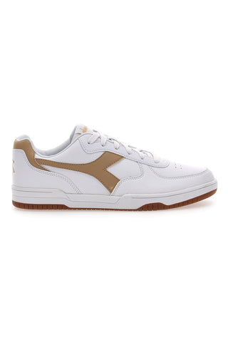 Weiße Sneakers mit beigem Logo DIADORA RAPTOR LOW