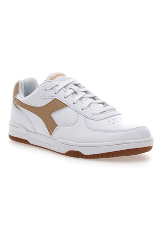 Weiße Sneakers mit beigem Logo DIADORA RAPTOR LOW