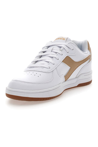 Weiße Sneakers mit beigem Logo DIADORA RAPTOR LOW
