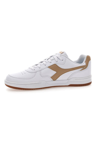 Weiße Sneakers mit beigem Logo DIADORA RAPTOR LOW