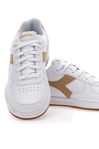 Weiße Sneakers mit beigem Logo DIADORA RAPTOR LOW