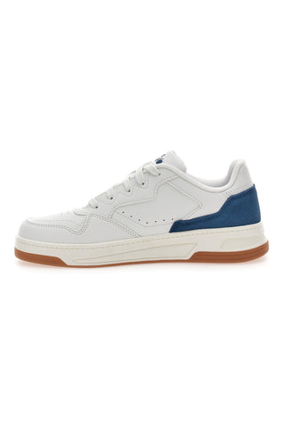 DIADORA GINGER Weiße Herren-Sneaker mit blauem Detail auf der Rückseite