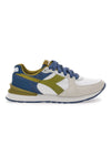 Weiße Sneakers mit blauen und grünen Details DIADORA FENICE