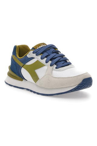 Weiße Sneakers mit blauen und grünen Details DIADORA FENICE