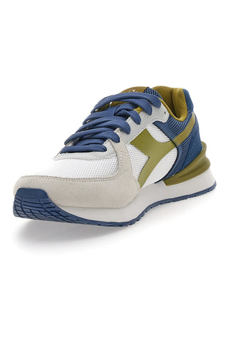 Weiße Sneakers mit blauen und grünen Details DIADORA FENICE