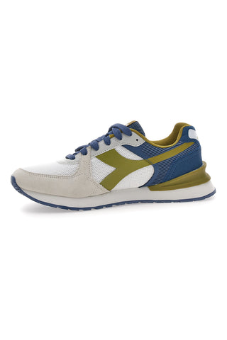 Weiße Sneakers mit blauen und grünen Details DIADORA FENICE