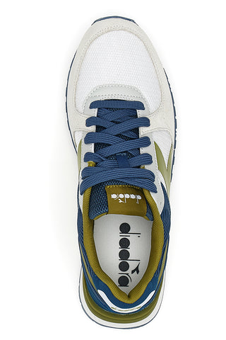 Weiße Sneakers mit blauen und grünen Details DIADORA FENICE