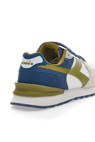 Weiße Sneakers mit blauen und grünen Details DIADORA FENICE