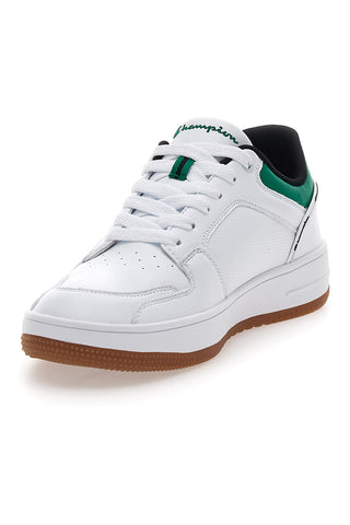 Weiße und grüne Sneakers mit seitlichem Logo Champion RD18 2 LOW