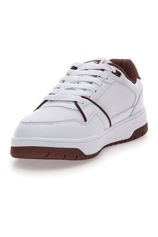 Weiße und rote Sneakers mit seitlichem Logo Champion RD18 Lite Mesh