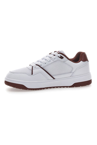 Weiße und rote Sneakers mit seitlichem Logo Champion RD18 Lite Mesh